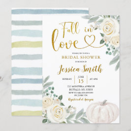 Invitación Calabaza Blanca Cae Enamorada Ducha De Novias