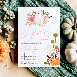 Invitación Calabaza blanca floral suave de boquilla pequeña d