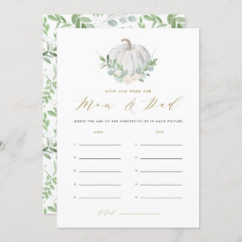 Invitación Calabaza blanca ¿Qué edad tenían los juegos de mam