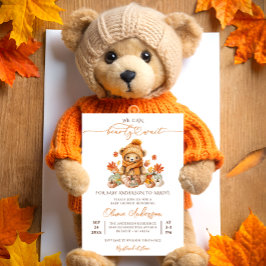 Invitación Calabaza Caída Podemos Esperar Baby Shower