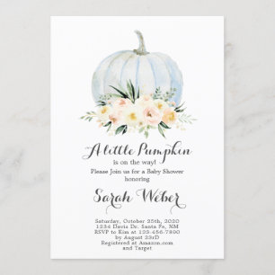 Invitación Calabaza chica para la ducha de bebé