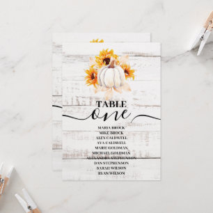 Invitación Calabaza de Acuarela de Madera Blanca Rústica Inv