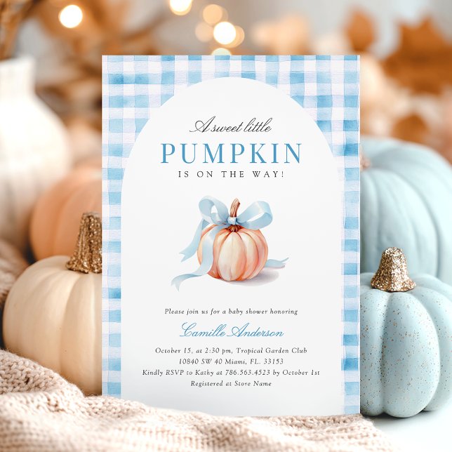 Invitación Calabaza de Baby Shower Cute Halloween (Subido por el creador)