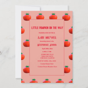 Invitación Calabaza De Baby Shower En Camino A Caer El Otoño