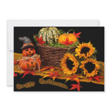 Calabaza de brujas y girasoles