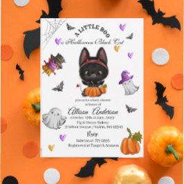 Invitación Calabaza de gato negro hollowe Pequeño bebé