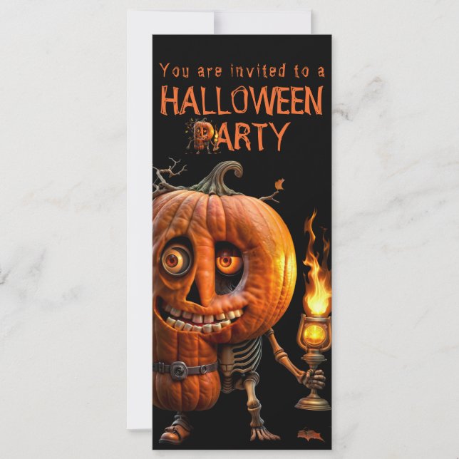 Invitación Calabaza de Halloween (Anverso)
