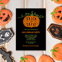 Calabaza de Halloween de truco o trato de naranja