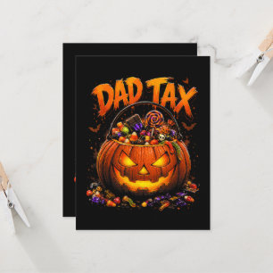Invitación Calabaza de Halloween Impuesto del Papá Divertido