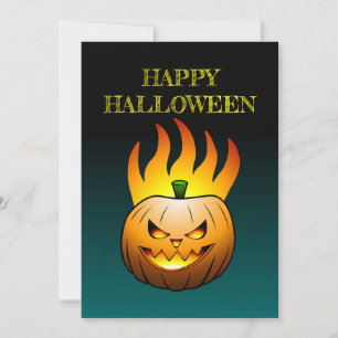 Invitación Calabaza de Halloween Jack-o-lantern