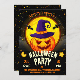 Invitación Calabaza de Halloween tallando a los niños Spookta