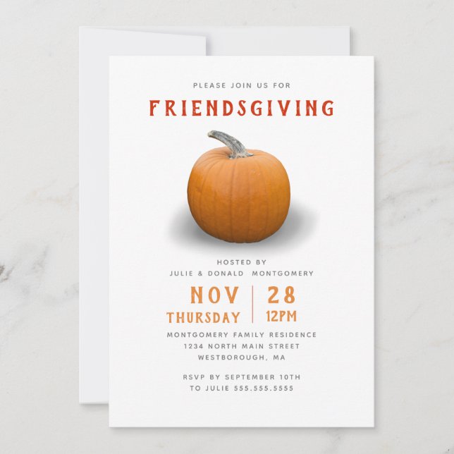 Invitación Calabaza de juguete moderno (Anverso)