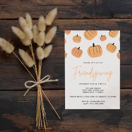 Invitación Calabaza de la cena de Acción de Gracias