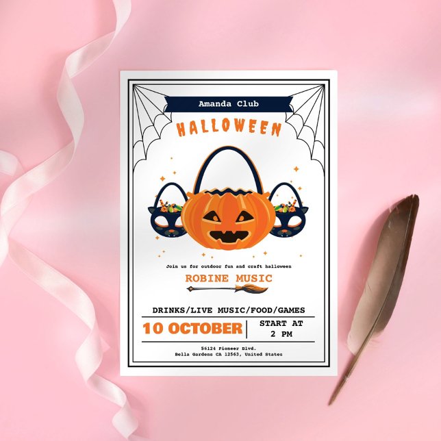 Invitación Calabaza de la fiesta de Halloween (Subido por el creador)