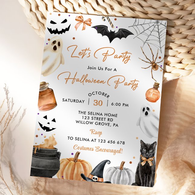 Invitación Calabaza de la fiesta Fiesta de Halloween (Subido por el creador)