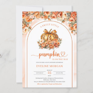 Invitación Calabaza de leopardo de otoño con arco ornamental