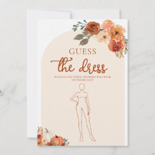 Invitación Calabaza de otoño adivina el juego de ducha de nov