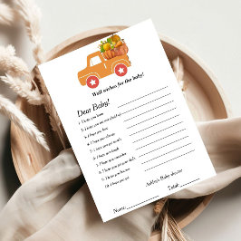 Invitación Calabaza de otoño buenos deseos para el juego de l