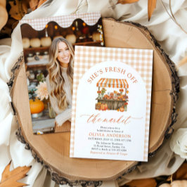 Invitación Calabaza de otoño recién retirada de la ducha de n