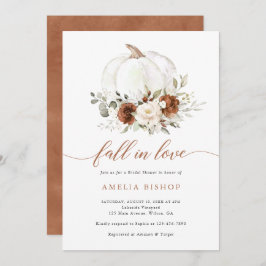 Invitación Calabaza de roya floral cae en amor ducha de novia