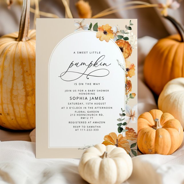 Invitación Calabaza ducha de bebé (Subido por el creador)