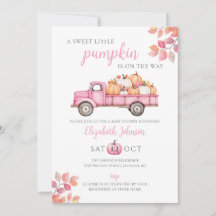 Calabaza dulce Baby Shower rosa Foto Código QR