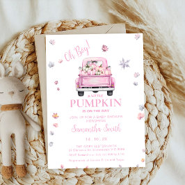 Invitación calabaza dulce caída bebé ducha coqueta de arco ro