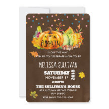 Calabaza en acuarela y hojas de otoño de temporada