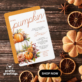 Invitación Calabaza En El Camino De La Caída Del Pastel De pa