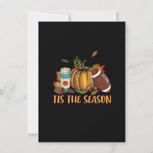 Invitación Calabaza Especias Fútbol Es La Temporada Otoño Día