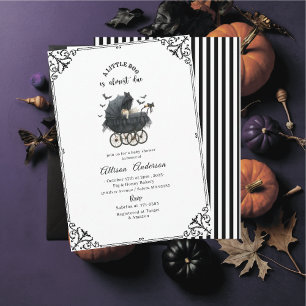 Invitación Calabaza Hollowe Pequeña Bola Ducha para bebé