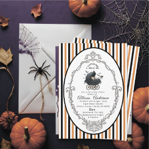 Invitación Calabaza Hollowe Pequeña Bola Ducha para bebé