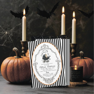 Invitación Calabaza Hollowe Pequeña Bola Ducha para bebé