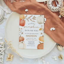Calabaza invitativa para bebé otoño