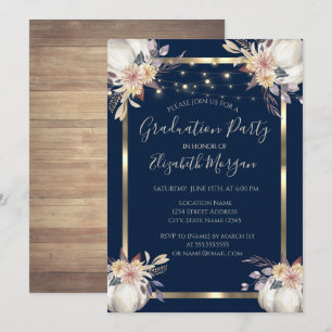 Invitación Calabaza, Luces, Madera, Partido de Graduación del