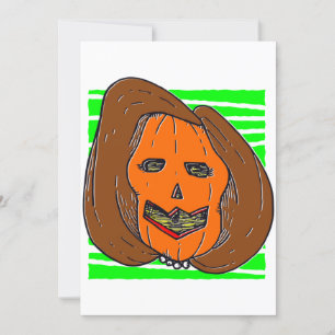 Invitación calabaza monstruo de Halloween anti Nancy Pelosi