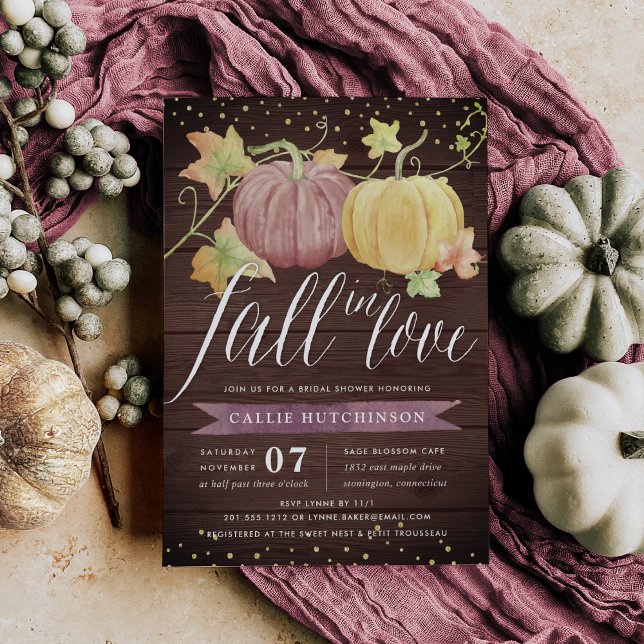 Invitación Calabaza otoñal | Caída de la ducha de novia (Subido por el creador)