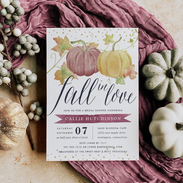 Invitación Calabaza otoñal | Caída de la ducha de novia (Subido por el creador)