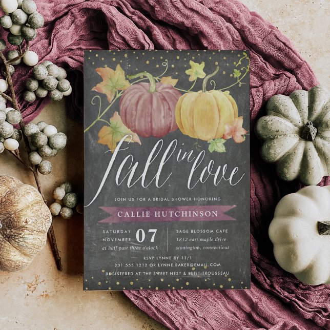 Invitación Calabaza otoñal | Caída de la ducha de novia (Subido por el creador)