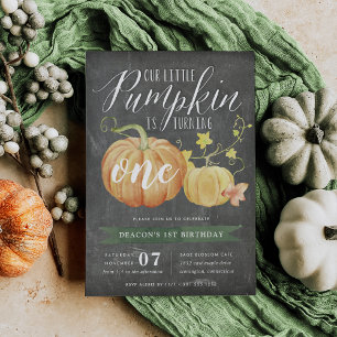 Invitación Calabaza otoñal   Cualquier fiesta de cumpleaños p