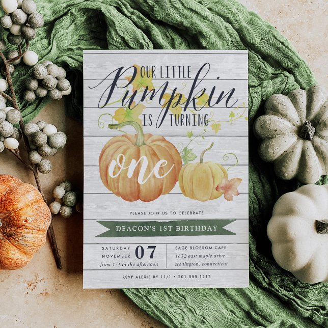 Invitación Calabaza otoñal | Cualquier fiesta de cumpleaños p (Subido por el creador)