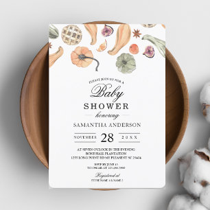 Invitación Calabaza Otoñal Moderna Colorida 