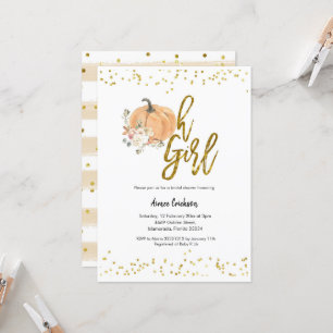 Invitación Calabaza otoñal Oh Chica Baby Shower