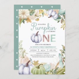 Invitación Calabaza otoñal Primer Niño Invitado a Cumpleaños