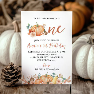 Invitación Calabaza otoñal se convierte en la primera invitac