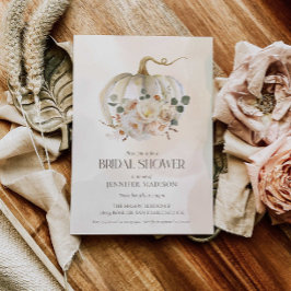 Invitación Calabaza otoñal y ducha de novia floral