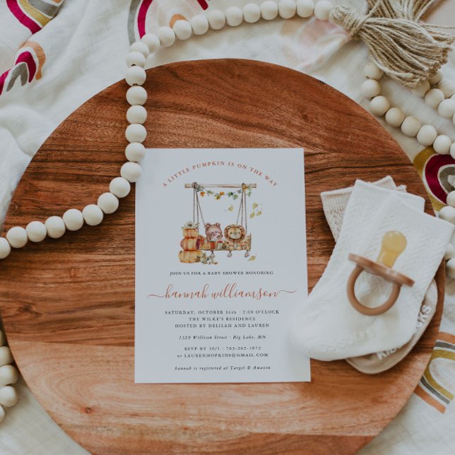 Invitación Calabaza pequeña | Autumn Baby Shower (Subido por el creador)