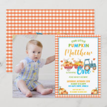 Calabaza primera Fiesta de cumpleaños Harvest Truc