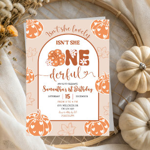 Invitación Calabaza Retro Británica Verdadera Cumpleaños