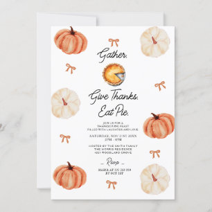 Invitación Calabaza Reunir Dar Gracias y Comer Payaso